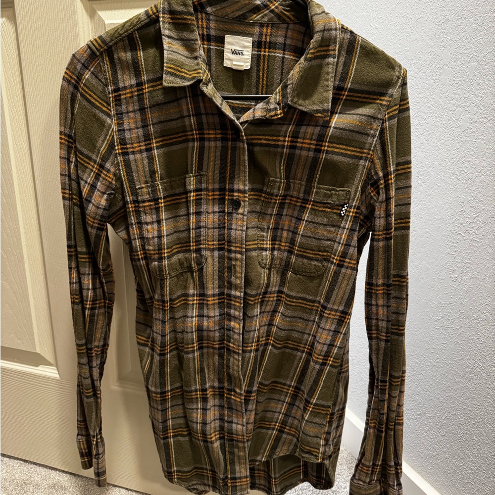 Vans Green Plaid Flannel Shirt